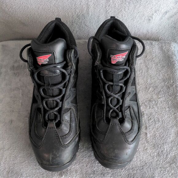Red Wing Safety Toe Work Boots Men\'s 9D Black Leather ASTM WTP 6691 Vibram main image 6